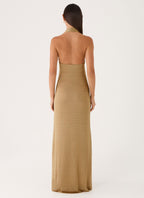 Cassira Shimmer Maxi Dress - Shimmer Gold