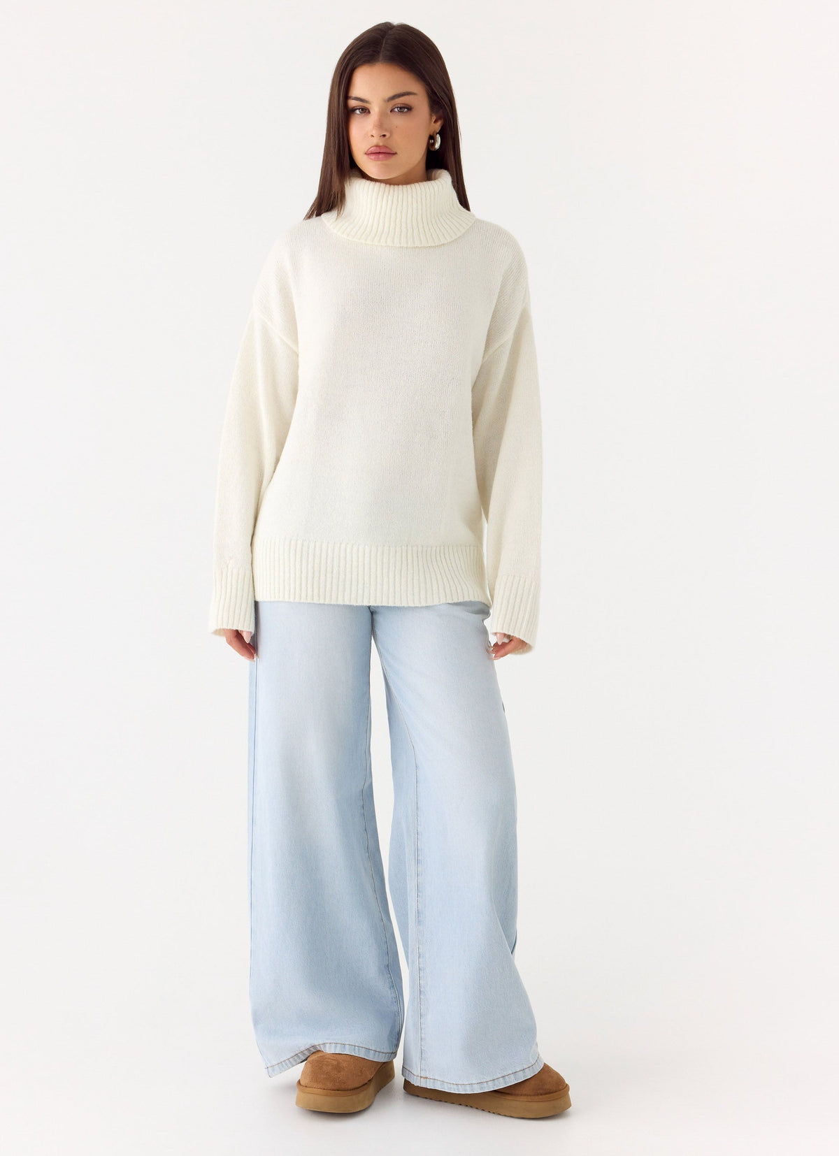 Gabrielle Knit Sweater - Ivory Cream