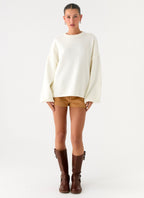 Jack Oversized Knit Sweater - Cream