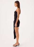 Jiliana Strapless Mini Dress - Black