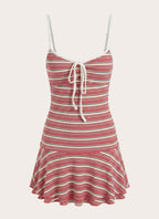 Little Bit Mini Dress - Red Stripe