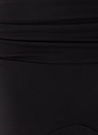 Maura Asymmetrical Midi Skirt - Black