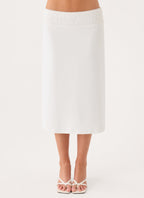 Moments Midi Skirt - White