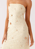 Orelli Shell Sequin Knit Maxi Dress - Ivory
