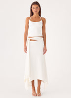 Overdrive Midi Skirt - White