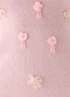 Roa Embellished Knit Mini Dress - Pink