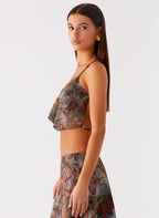 Rosewood Cowl Top - Vintage Blossom