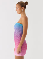 Step Closer Sequin Knit Mini Dress - Disco Ombre