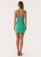 Vedetta Mini Dress - Emerald Green